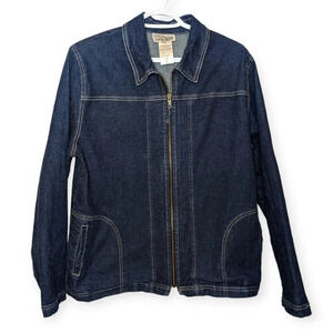 Vintage Tradition Country Collection Petite 12P  Denim Jean Zip Up Jacket Woman